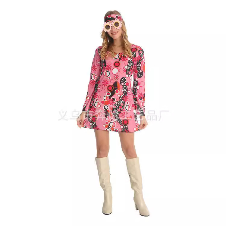 Halloween W0382 80 s retro naughty little dress adult school drama masquerade table costume