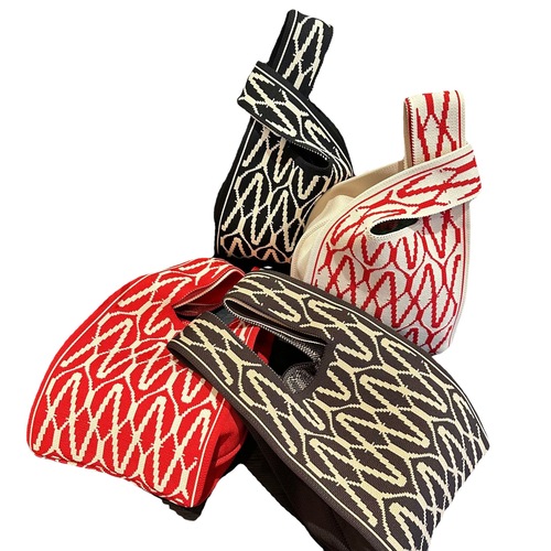 Niche Design Personal Knitted Bag Versatile Knitted Shoulder Bag Woven Bag Handbag Tote Bag Spring Women's Bag