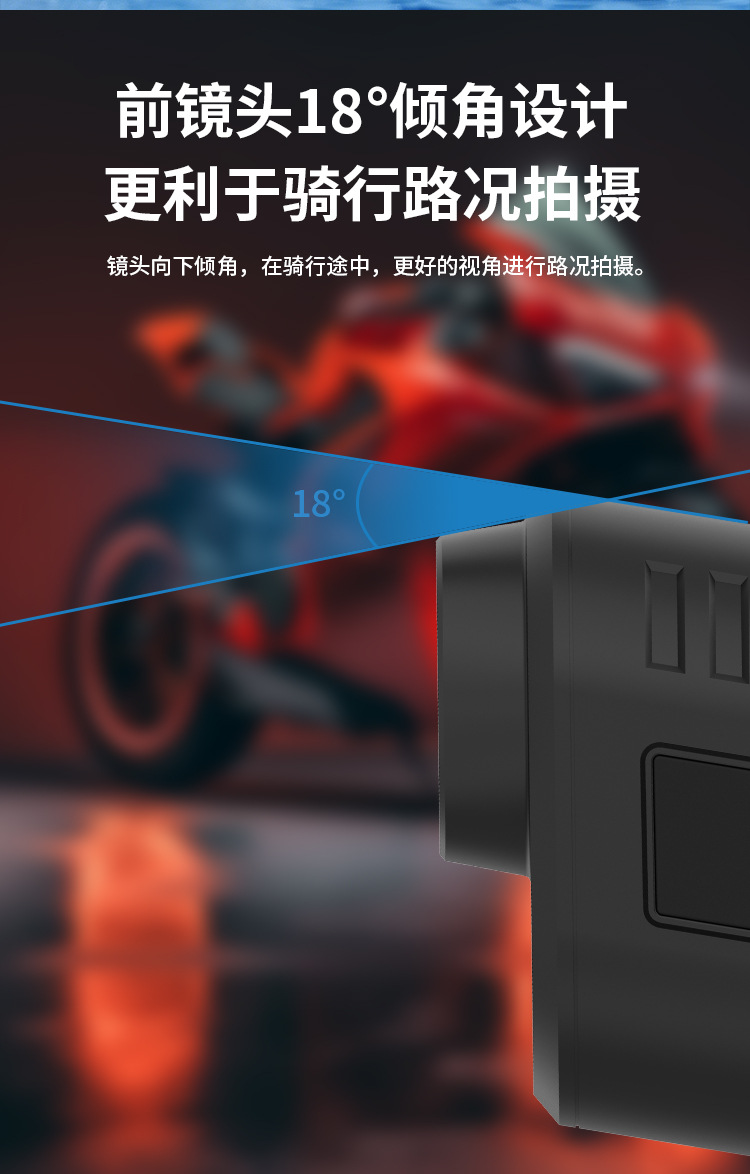 Cross-border bestseller dual-lens helmet-mounted wireless WiFi cycling camera motorcycle 1080P dashcam