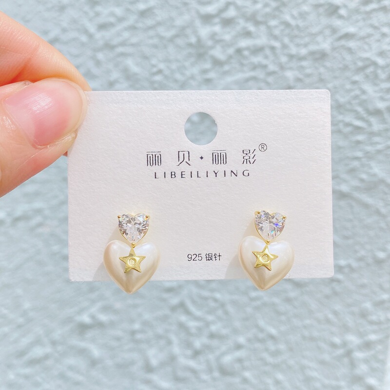 Liyin/Libeliying 新しいパール蝶のイヤリング女性のためのライト高級優しい気質シンプルなイヤリングシルバー針イヤリング|undefined