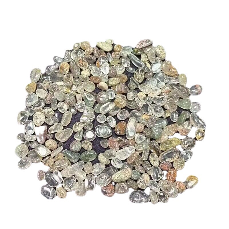天然赤と緑のゴーストクリスタル砂利壊れた装飾品素材海外卸売多肉植物盆栽水槽石庭