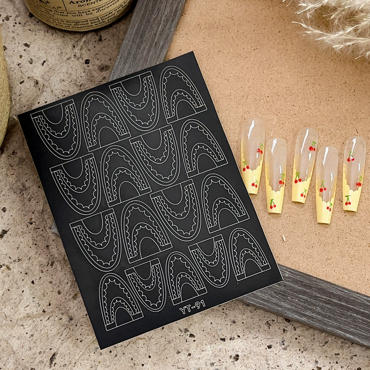 Новая наклейка для ногтей Французская полумесяц улыбка классическая дуга струйный шаблон инструмент для украшения ногтей наклейки