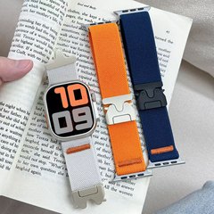新款适用苹果智能手表s10s11iwatchs9弹力尼龙降落伞扣手表表带