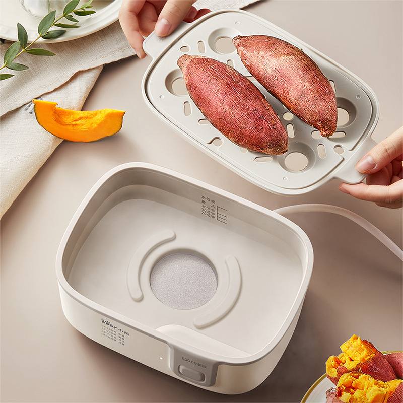 小型多機能二層蒸し器、ミニ電気蒸し器、朝食メーカー、家庭用キッチン、寮用、小熊ブランドの卵蒸し器|undefined