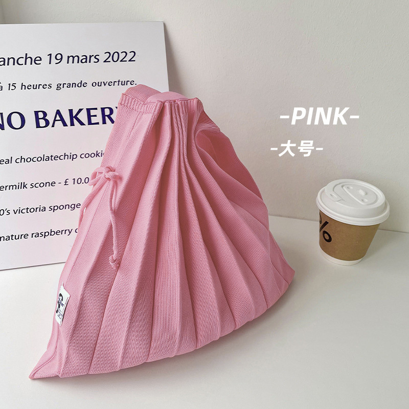 Corea del Sur Dongdaemun nicho bolso arco iris bolso plegable bolso de hombro de punto bolso de mano