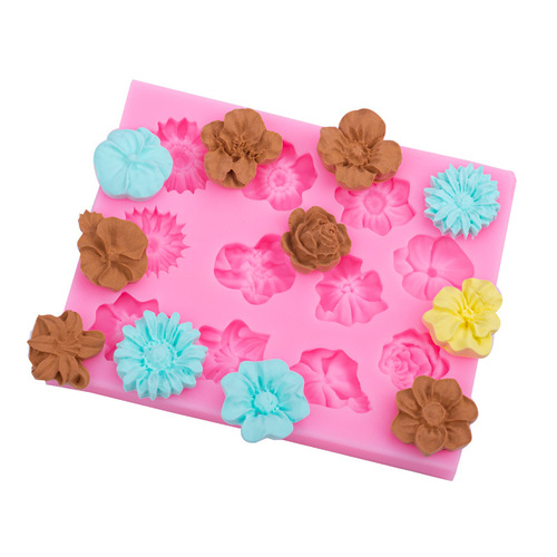 DIY cake molds, various rose flowers, daisies, fondant silicone liquid silicone molds, soft clay handmade soap molds