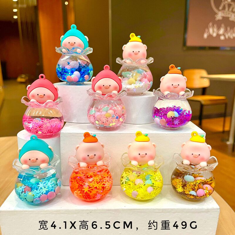 Oil-in liquid quicksand bottle ornaments blind bag creative drift bottle gift acrylic keychain accessories bag pendant