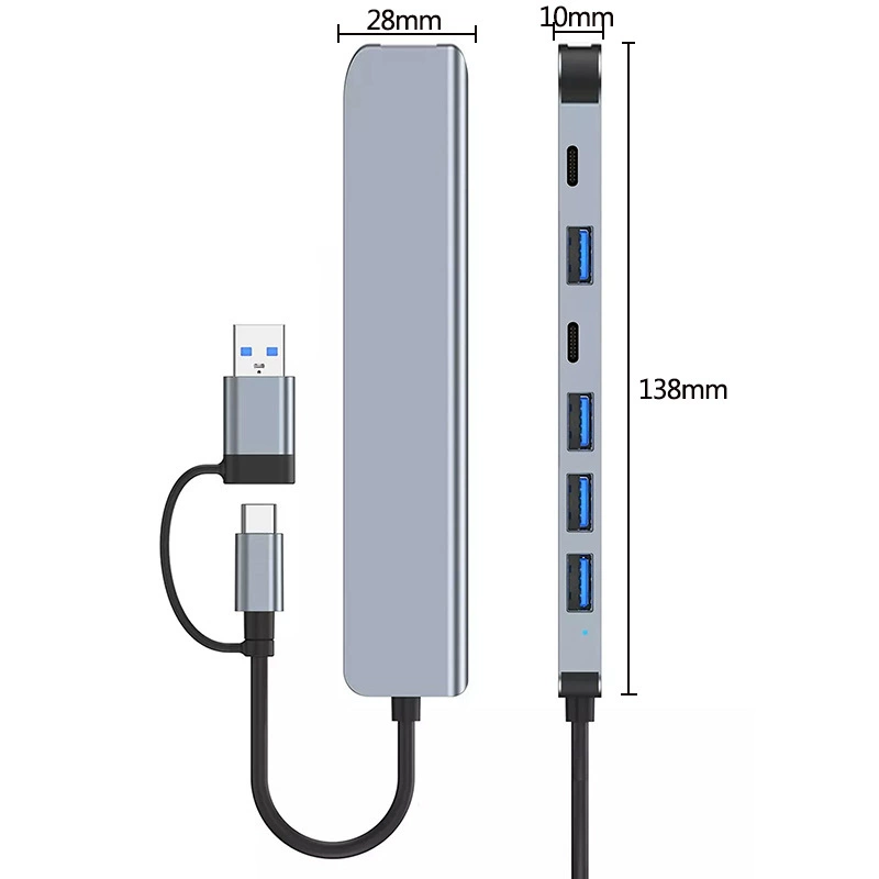 Type-c расширение док-станции USB3.0 USB2.0 * 4/USB-C/PD100W 7 в одном док-станция