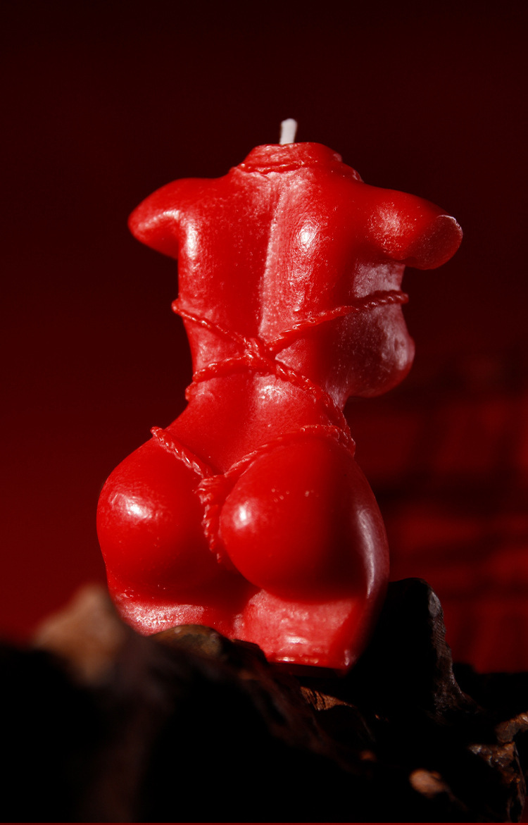 Jiuai Low-Temperature Soy Wax Massage Candle for Couples, Red, SM Sensory Play — detail image 3