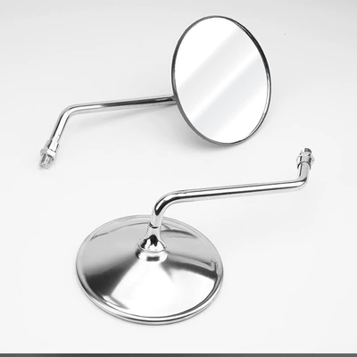 SOURCE manufacturer motorcycle rearview mirror modified reflector GN125 round mirror electroplated metal GN150 Prince Knight (Motorcycle rearview mirror)