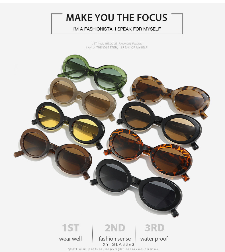 50g Weight Full Frame Glasses Structure Sunglasses Classification Ac, UV400 Protection Lens Material Oval Frame Glasses Style Outdoor, Travel Occasion Solid Color Pattern All Seasons Season Unisex Gender Simple Style, Classic Style Style Grey, Black Color Simple Style Classic Style Solid Color Ac UV400 Protection Oval Frame Full Frame Women's Sunglasses 2