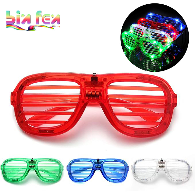 gafas luminosas de chatarra persianas led luminescentes bar gafas KTV bungee explosión flashing atmósfera de la red props