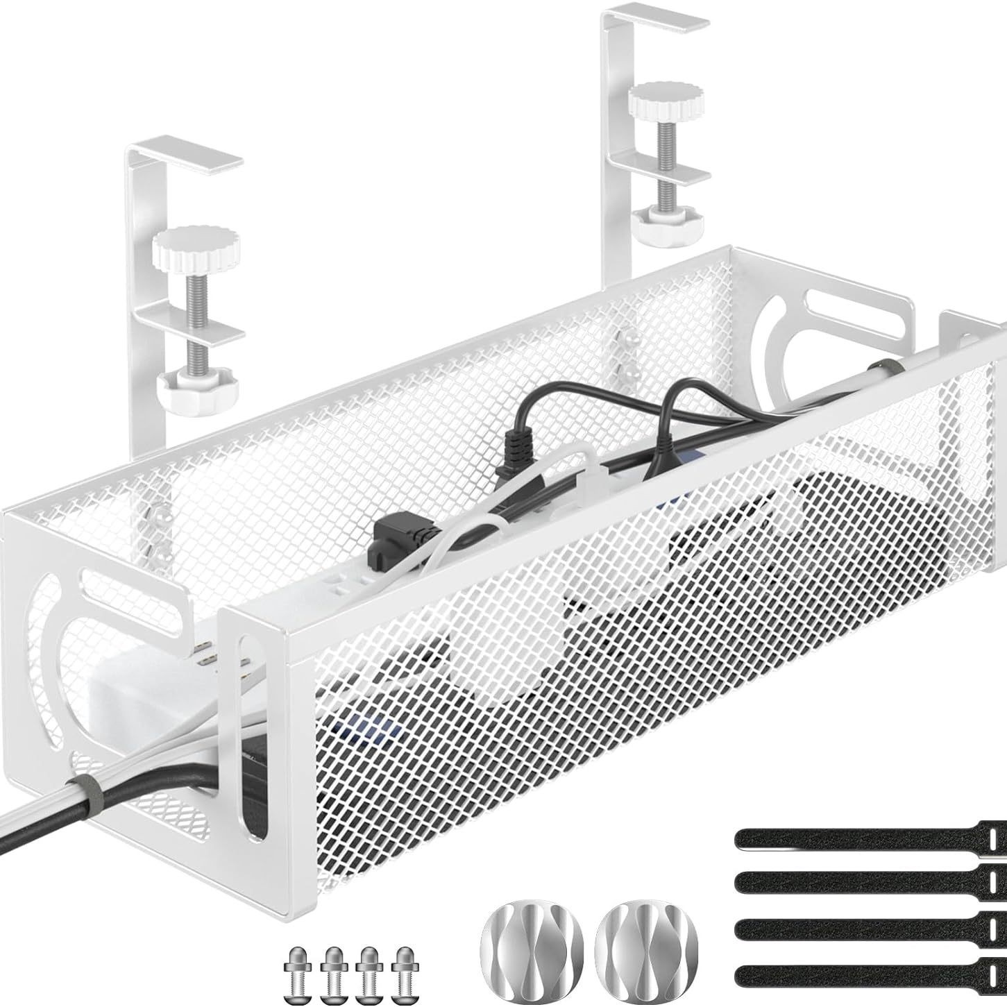 Amazon Venta caliente Red de hierro debajo de la Mesa organizador hogar ponche-libre cesta de almacenamiento estante de almacenamiento ajustable en stock al por mayor