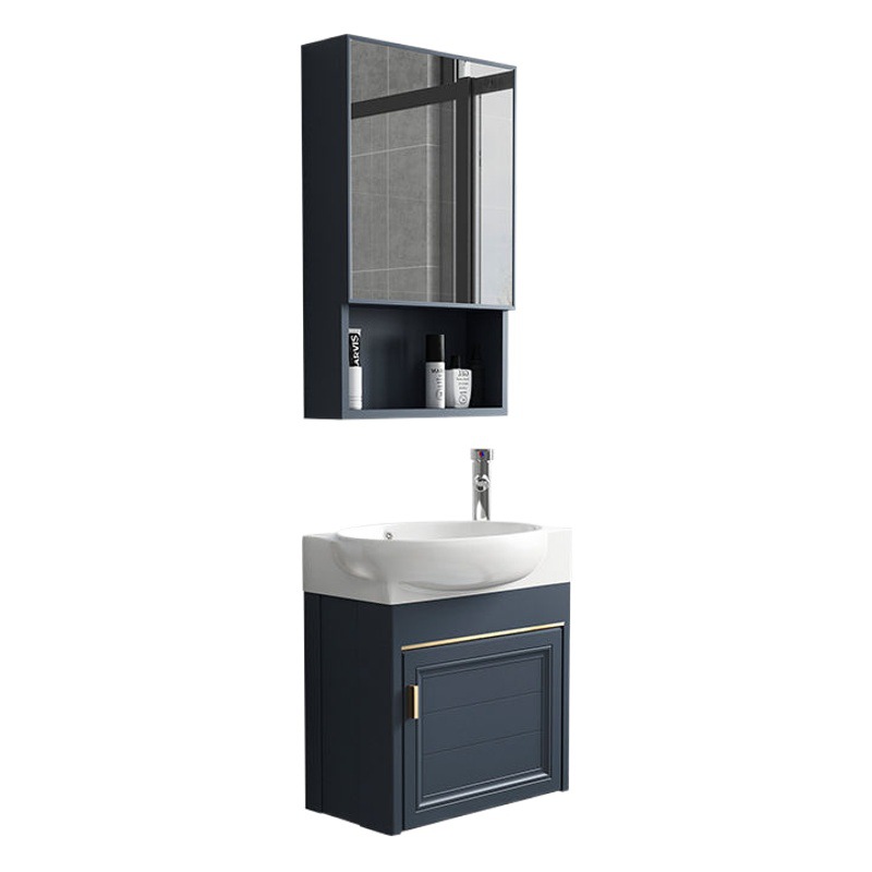 Luz de lujo estilo pequeño apartamento balcón montado en la pared lavabo gabinete combinación baño lavabo Mini Mesa de lavado integrado