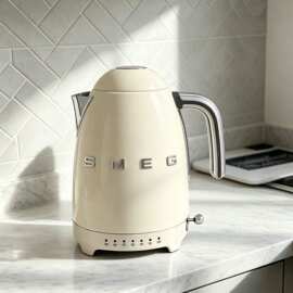 smeg'斯麦格 KLF04 恒温电热水壶 复古家用不锈钢烧水壶批发