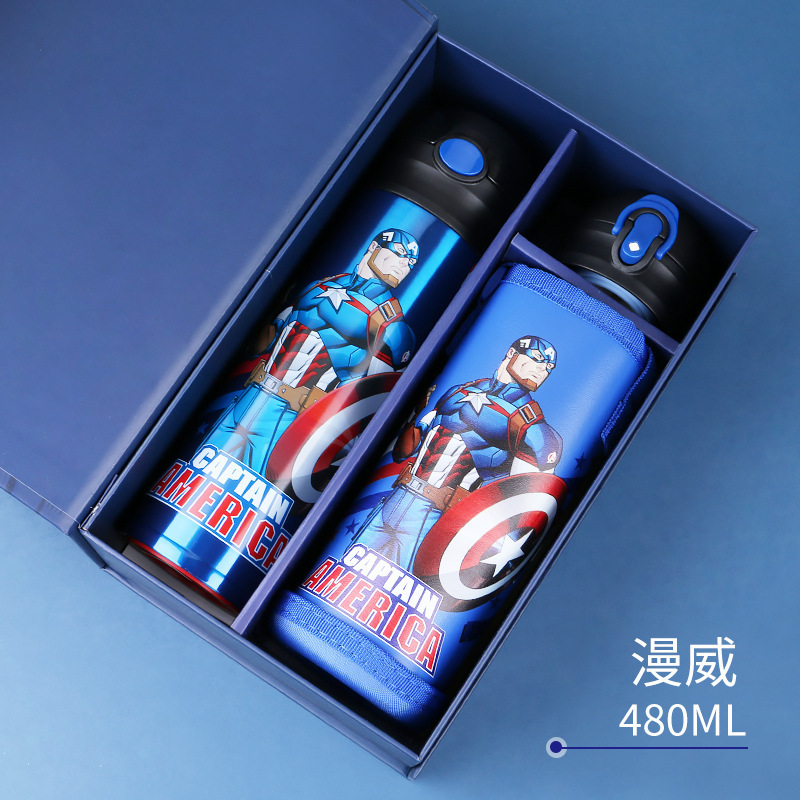 スパイダーマン子供保温カップ316ステンレス学生幼稚園学校専用ダブルカバー水コップ彫刻|undefined