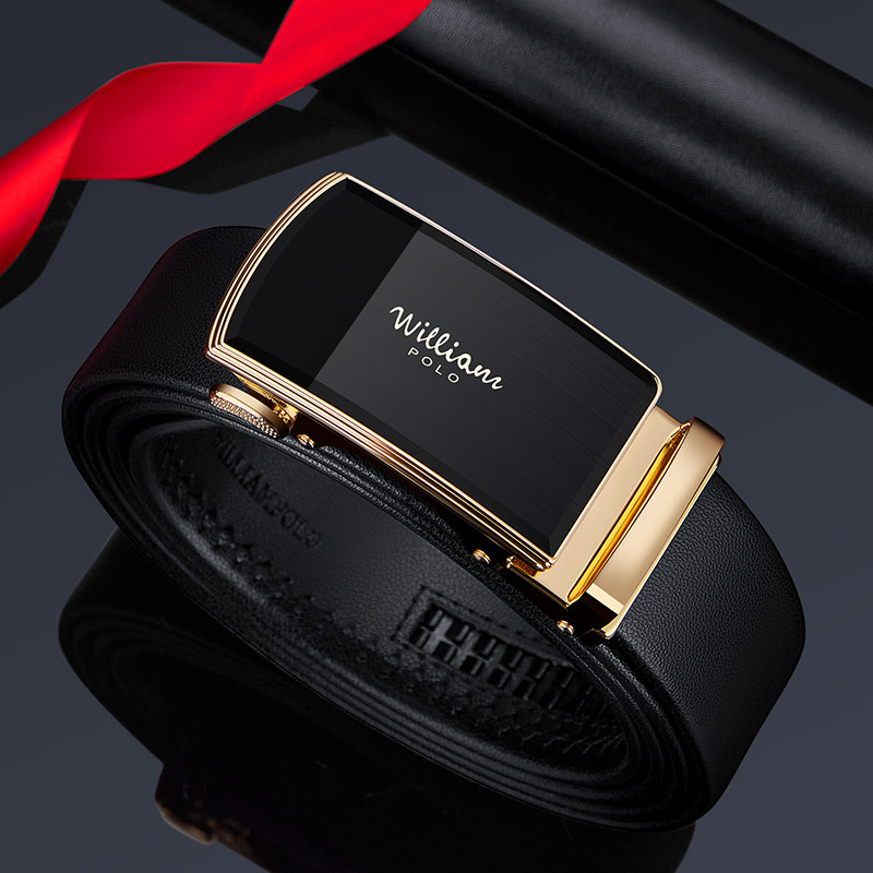 Cinturón de emperador Paul cinturón de cuero de los hombres cinturón de cuero de negocios productos genuinos de los hombres hebilla automática cinturón de los hombres