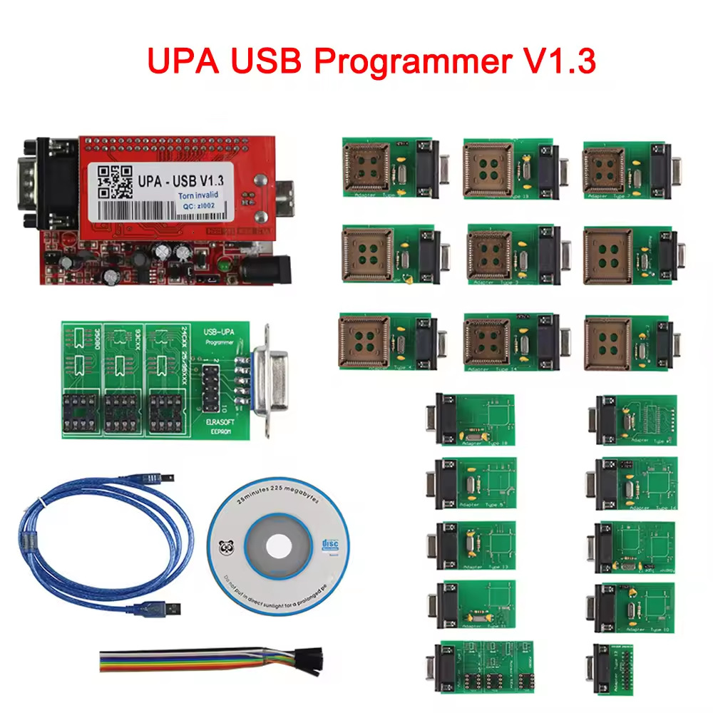 跨境UPA USB小板全配 V1.3 Programmer Full Adaptors ECU编程器