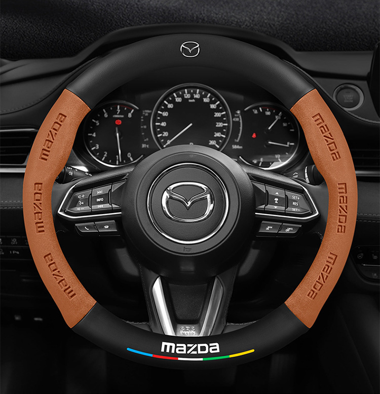 Suitable for Mazda 3/6/8/Cx30/Cx4/Cx5 Angkesela Cx8 Star Cx3 Leather Steering Wheel Cover