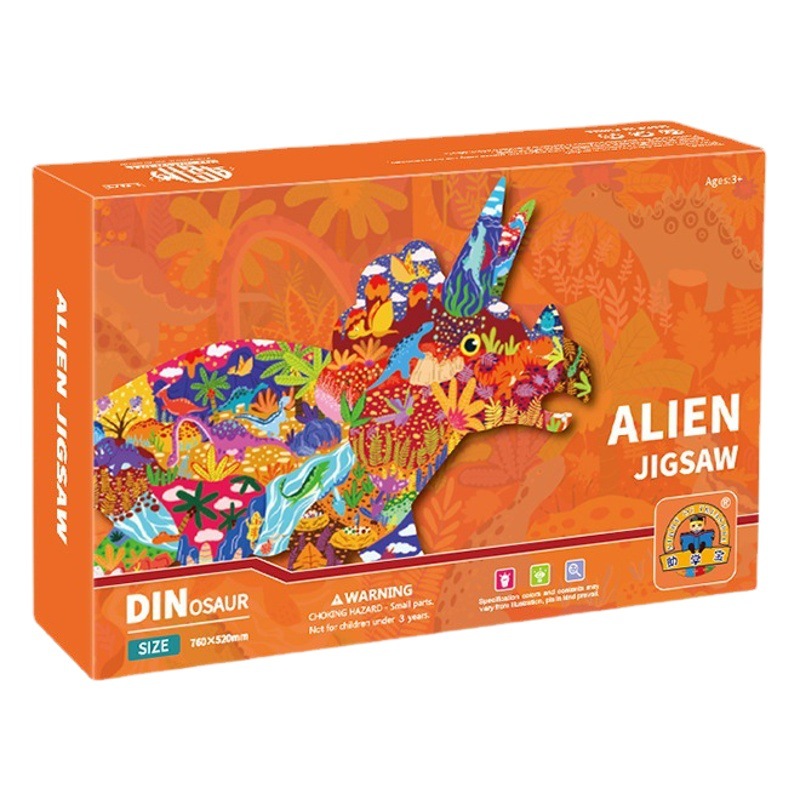 100 rompecabezas de papel avanzado educación temprana rompecabezas grande para niños diversión dinosaurio rompecabezas jardín de infantes al por mayor