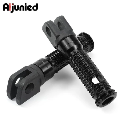 Suitable for Kawasaki Z900 ER6N front pedal motorcycle aluminum alloy non-slip front pedal front foot nail modification accessories (Electric vehicle pedal) - k25-front-pedal-black