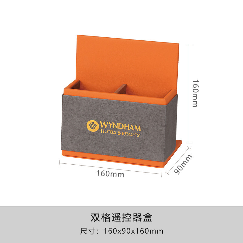 Hotel de cinco estrellas cuero conjunto de tarjetas de papel caja de té caja de toallas de hotel basura logotipo publicitario