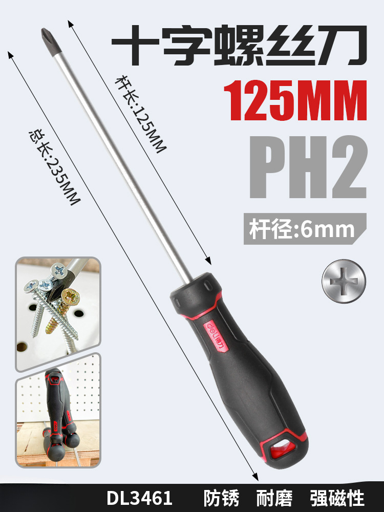 2 conjuntos de tornillos de goma y plástico cruzada un destornillador de flor de ciruela pequeño destornillador doméstico magnético ultra duro