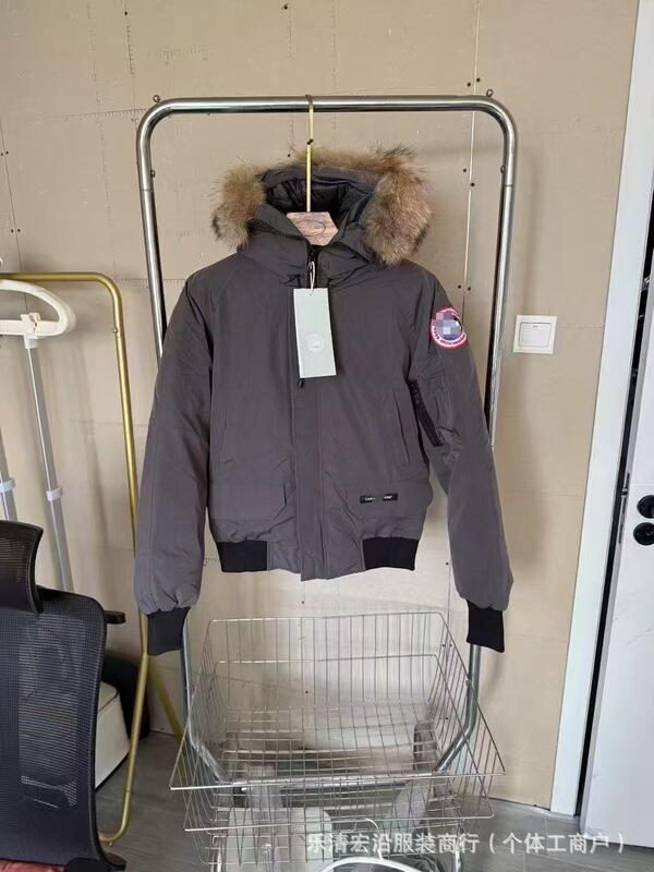 冬季新款鹅家01款飞行员可拆卸毛领短款夹克男女情侣派克棉服外套|undefined