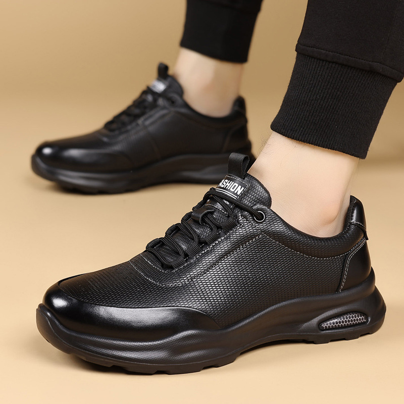 时尚潮流休闲工作男鞋系带单鞋运动鞋新款舒适软底户外跑步鞋批发