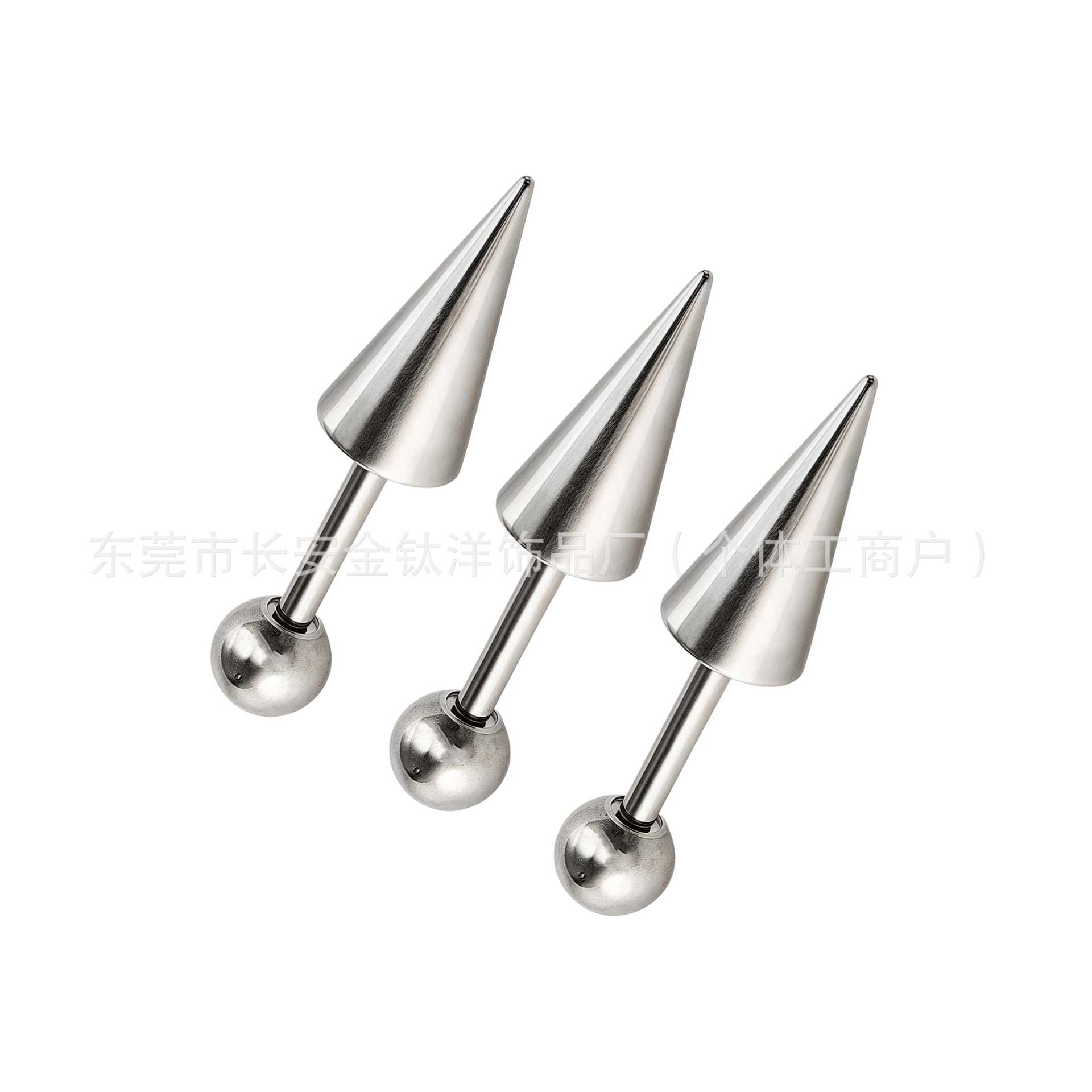 Pointed titanium steel lip stud product view