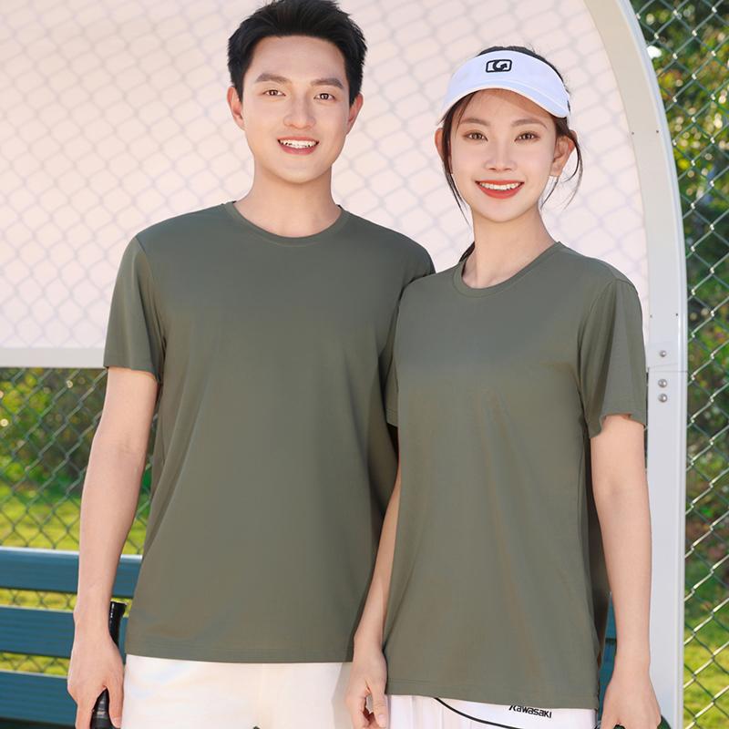 Summer Party Versatile Ice Silk 180g Cool and Exquisite Plaid Round Neck T-Shirt with Spherical Jacquard Quick-Dry Polyester Summer Party Versatile Ice Silk 180g Cool and Exquisite Plaid Round Neck T-Shirt with Spherical Jacquard Quick-Dry Polyester