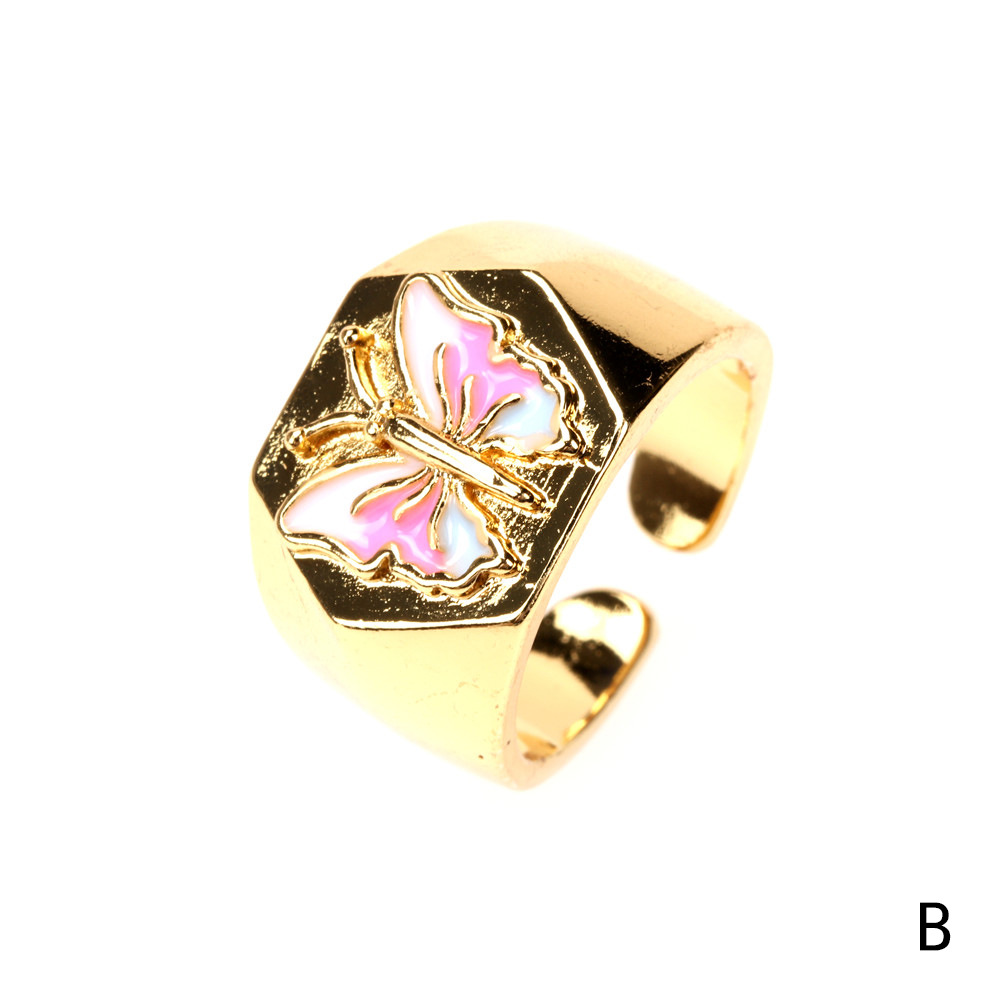 Wholesale Jewelry Butterfly-shaped Open Copper Ring Nihaojewelry display picture 7