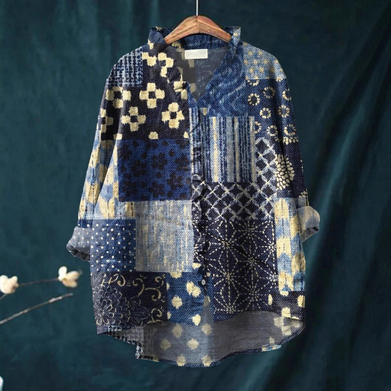 2025 Summer New Temu Aliexpress Loose Printed Casual Large Size Lace Women's Shirt 2025 Summer New Temu Aliexpress Loose Printed Casual Large Size Lace Women's Shirt