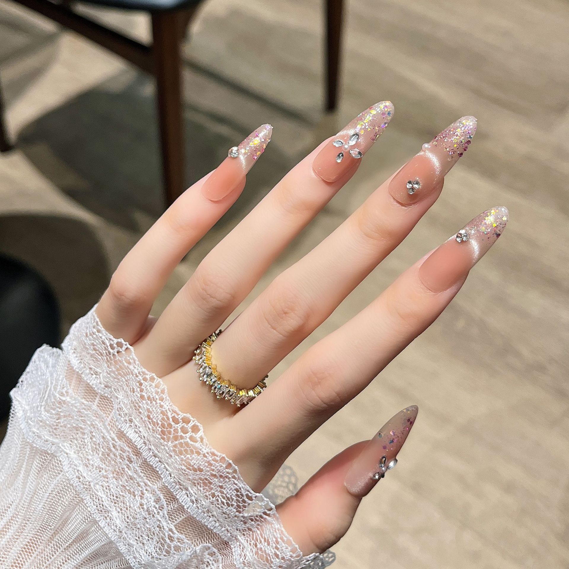 Elíptico puro hecho a mano para usar polvo de manicure brillante manicure al por mayor manicure artificial manicure manicure