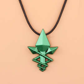 动漫无职转生 艾莉丝的一夜洛琪希的项链绿色箭头金属COS吊坠批发