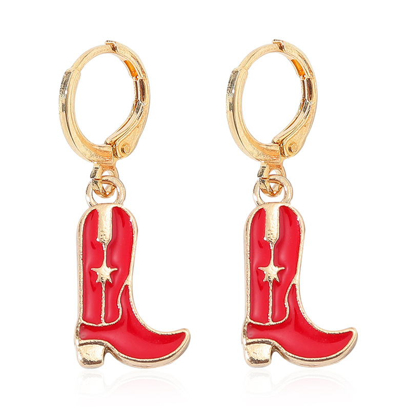 2023 New European and American Fashion Elegant Western Cowboy Girl Oil Drop Boots Earrings High Heels All-match Earrings 2023 New European and American Fashion Elegant Western Cowboy Girl Oil Drop Boots Earrings High Heels All-match Earrings