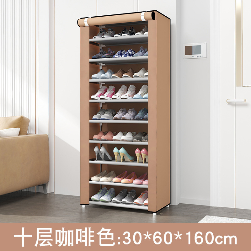 Zapatero simple de varias capas, combinación de estantes para zapatos para el hogar, almacenamiento en la entrada, zapatero a prueba de polvo, almacenamiento y organización para dormitorios, zapatero pequeño