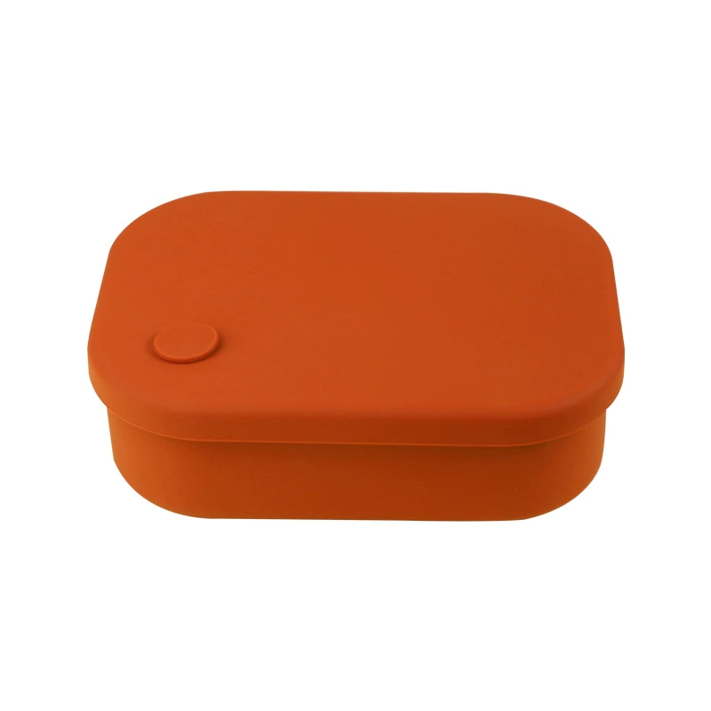 Square Silicone Lunch Box, Multi-Compartment Mini Bento for Children & Adults, 4-Section