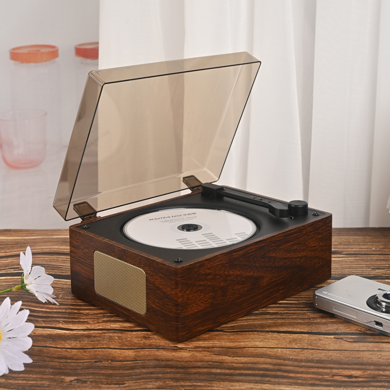 レトロ多機能cdプレーヤーディスクbluetoothオーディオレコード機誕生日プレゼント源クロスボーダー工場|undefined