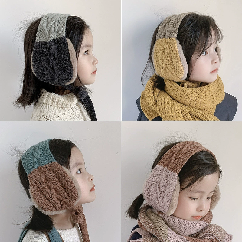 Windproof headband, keep warm scarf with pigtail, headphones, wholesale