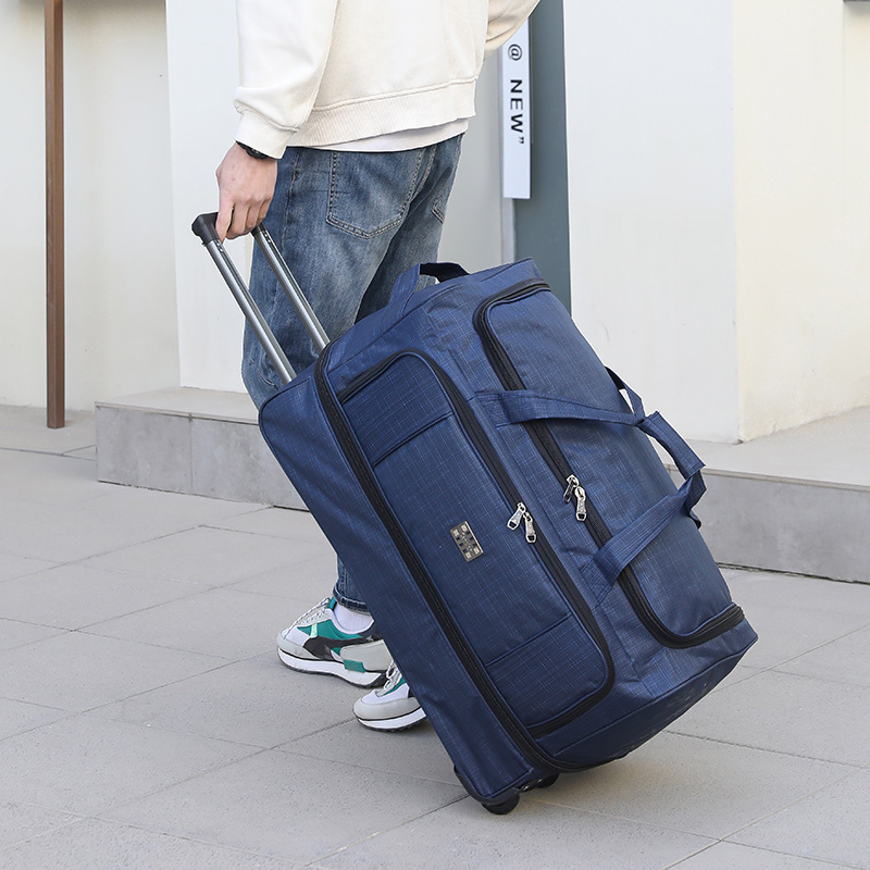 Cross-Border Travel Trolley Bag, Large Wheel Bag, Multi-Functional Extra Large Capacity Portable Backpack, Business Trip Accommodation Luggage Bag