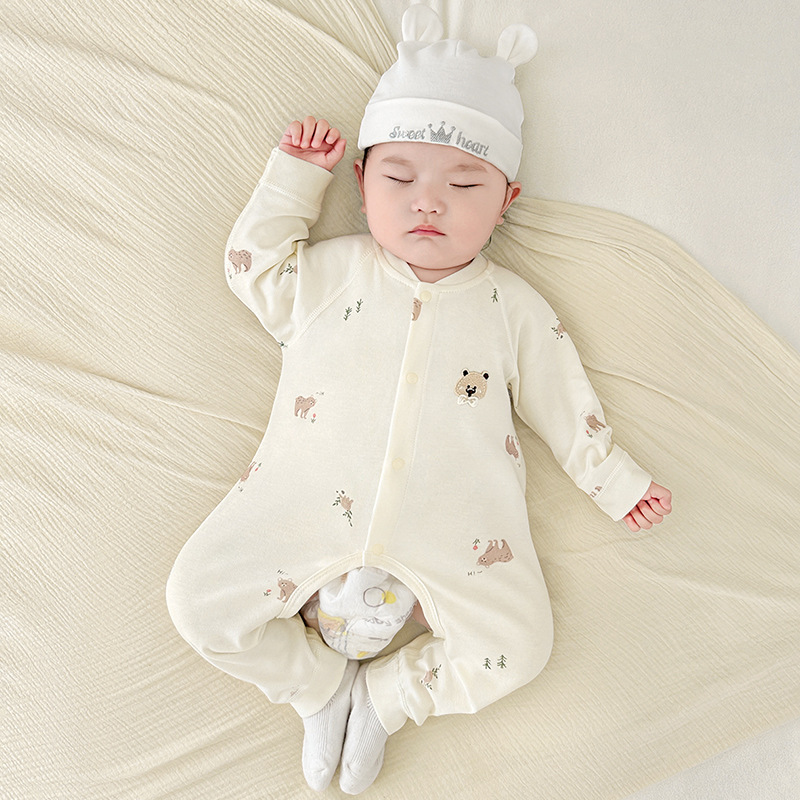 Primavera y otoño baby overcoat algodón recién nacido vestido de otoño para niños y niñas fondo delgado abierto ropa de bebé