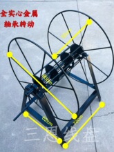 手摇卷线盘金属移动电缆车粗线缆绕线车大盘放线架线电线铁盘大号