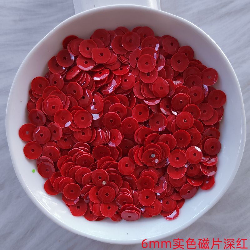 SKU-05-6mm solid color magnetic sheet red-50g (about 3300 pieces)