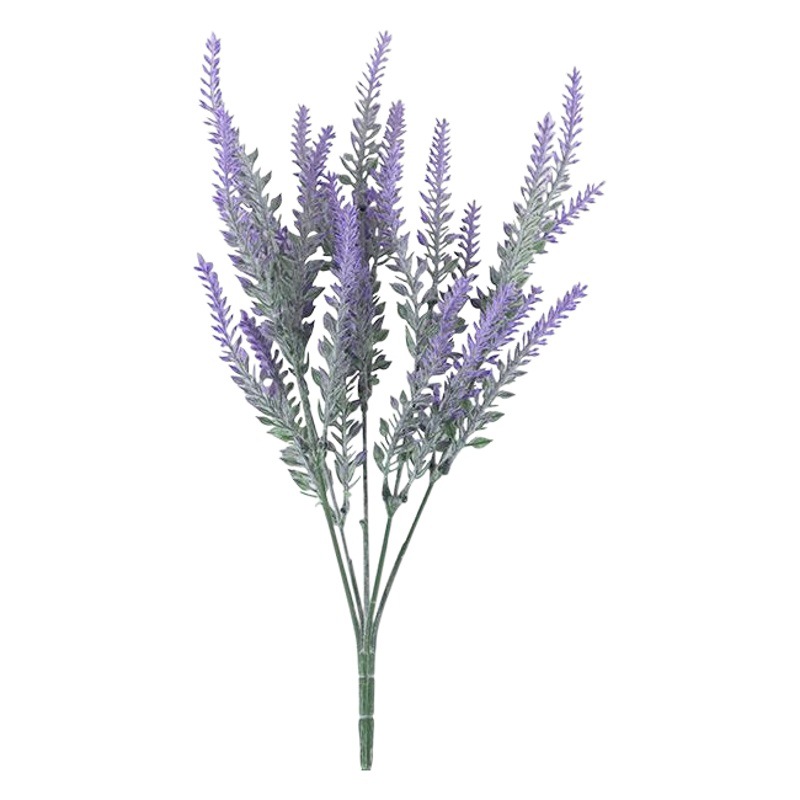 Oreja DE TRIGO 5 tenedor flocado lavanda simulación decoración del hogar flocado simulación Planta artificial ramo de flores artificiales al por mayor