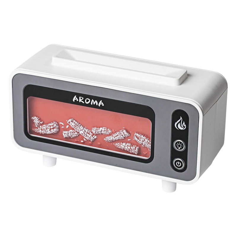 Transfronterizo dedicado chimenea aromaterapia humidificador casa dormitorio creativo USB gran niebla llama máquina de aromaterapia se puede personalizar