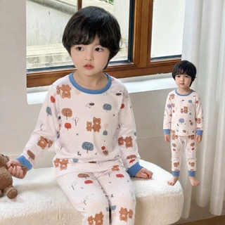 儿童秋衣秋裤男童睡衣宝宝秋衣套装分体纯棉宝宝秋冬内衣家居服新