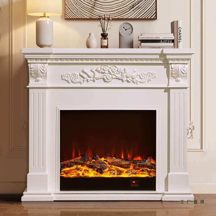 定 制1.2米欧式壁炉装饰柜客厅美式实木壁炉架电壁炉电视柜
