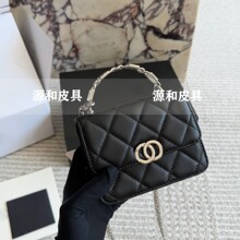 小香风珐琅字母手柄mini小废包口红包链条菱格单肩斜挎包跨境女包