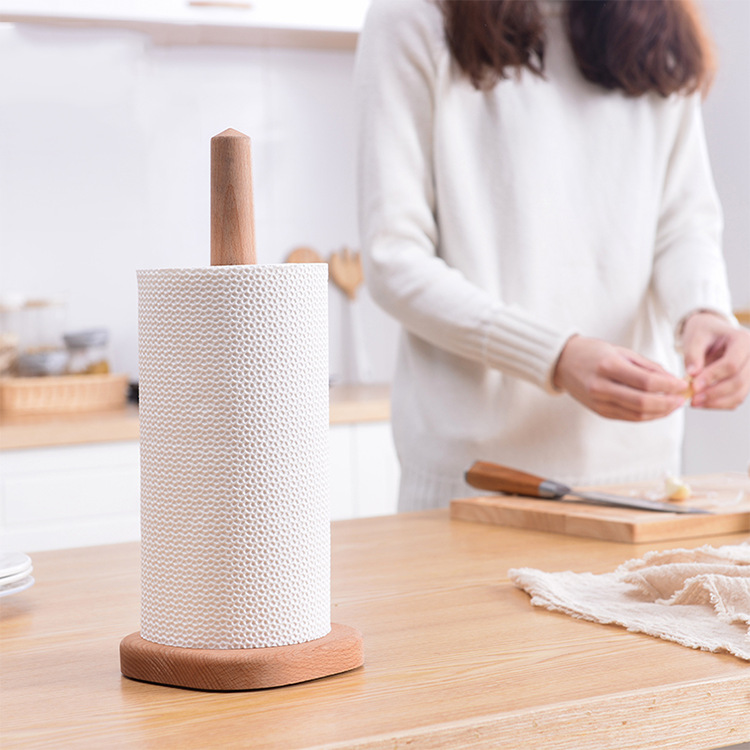 Al por mayor exportación de papel de cocina en relieve aceite absorbente papel de cocina se puede establecer 2 capas de papel de rollo de cocina papel higiénico